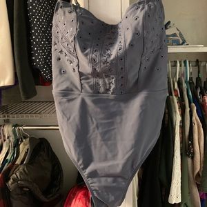 One piece grey/blue swimsuit (never worn)